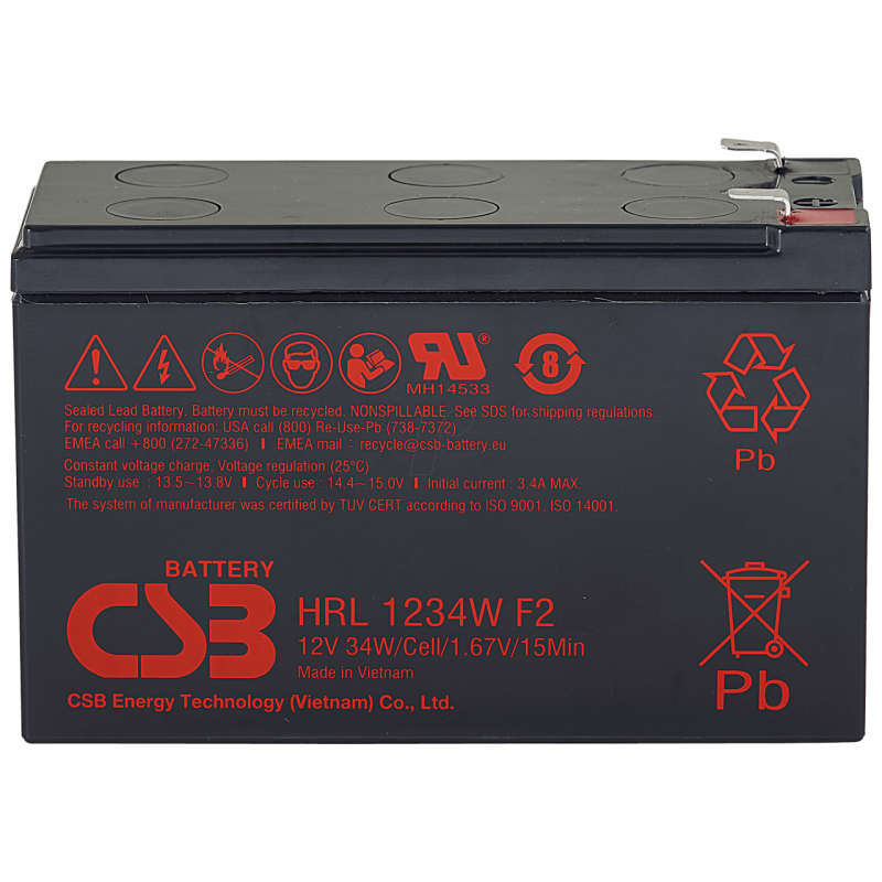 CSB 12V 9AH KURU TİP AKÜ HRL1234WF2